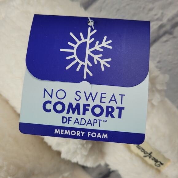 Dearfoams Lane Teddy Slide Memory Foam Slippers in Muslin size Large (9-10) - Picture 14 of 15